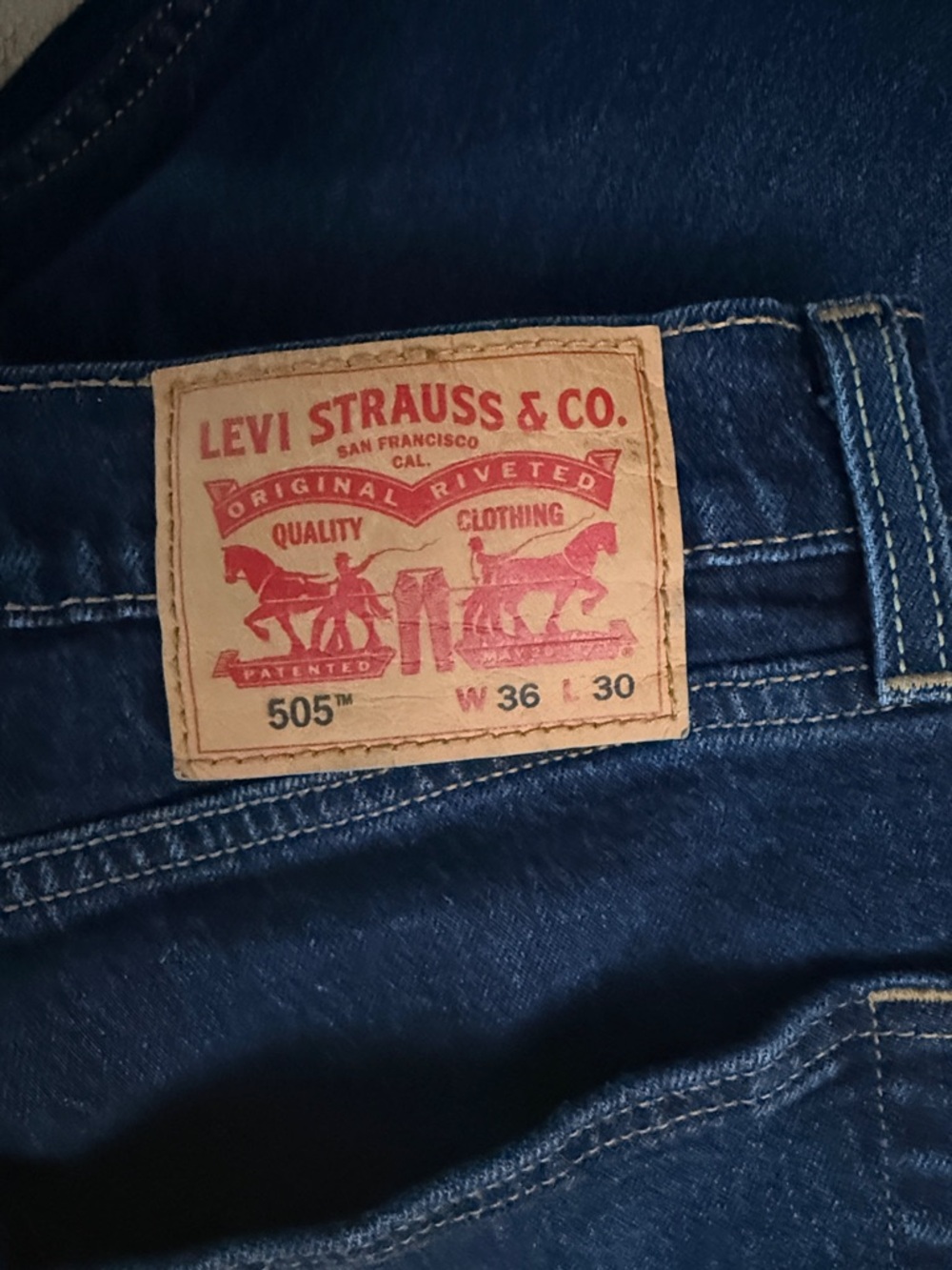 Levi's Men's Straight Jeans in Deep Blue Denim